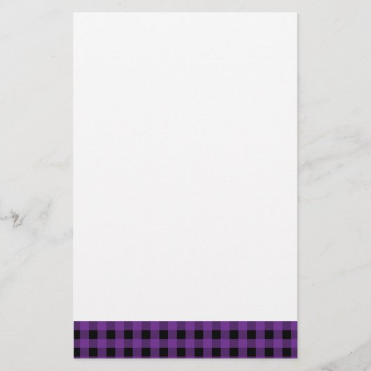 Gingham Grape und Black Briefpapier (Vorderseite)