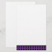 Gingham Grape und Black Briefpapier (Vorne/Hinten)