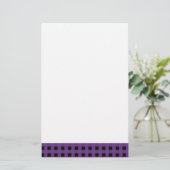 Gingham Grape und Black Briefpapier (Stehend Vorderseite)