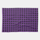 Gingham Grape und Black Geschirrtuch (Horizontal)
