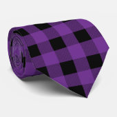 Gingham Grape und Black Krawatte (Gerollt)
