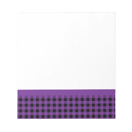 Gingham Grape und Black Notizblock (Vorderseite)