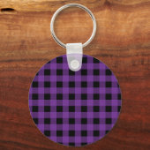 Gingham Grape und Black Schlüsselanhänger (Vorderseite)