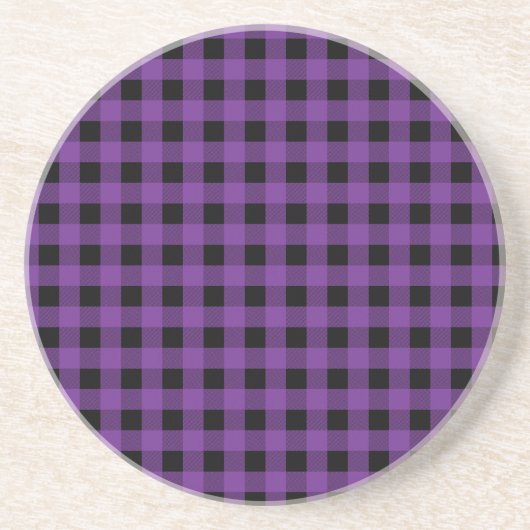 Gingham Grape und Black Untersetzer (Vorne)