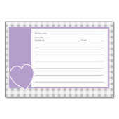 Gingham Gray Schachbrett Pattern Recipe Cards Tischnummer (Vorderseite)