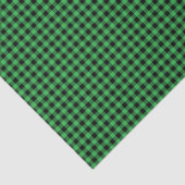 Gingham Green Black Karo Pattern Zwei Tone Preppy Seidenpapier (Detail)