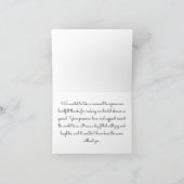 Gingham Green Boho Braut Hochzeit Brautparty Dankeskarte (Innenseite)