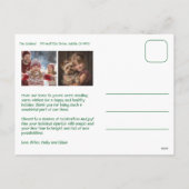 Gingham Green Christmas Custom Arch 3 Foto Feiertagspostkarte (Rückseite)