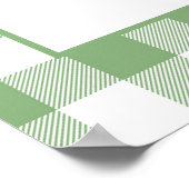 Gingham Green Plaid Baby Shower Welcome Sign Poster (Ecke)