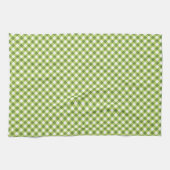 Gingham Green White Simple Geschirrtuch (Horizontal)