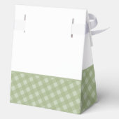 Gingham Greenery Sweet Pea in Pod Baby Dusche Geschenkschachtel (Rückseite)