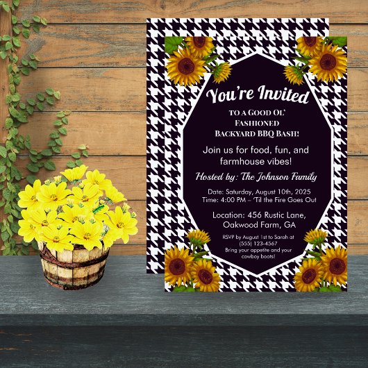 Gingham GRILLEN Invite Farmhouse Backyard Party Einladung