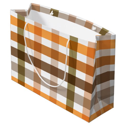 Gingham Große Geschenktüte (Rückseite Schrägansicht)