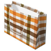 Gingham Große Geschenktüte (Vorderseite Schrägansicht)