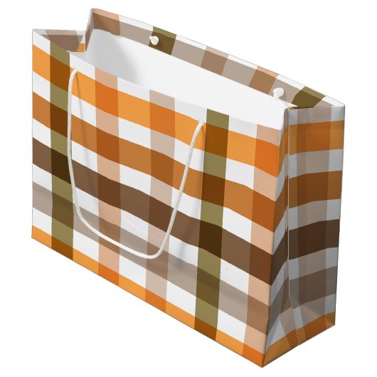 Gingham Große Geschenktüte (Vorderseite Schrägansicht)