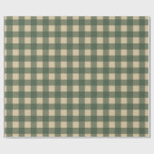 Gingham Grün Rustikales Land Geschenkpapier (Flach)