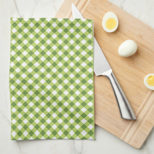 Gingham Grün Weiß Einfach Geschirrtuch