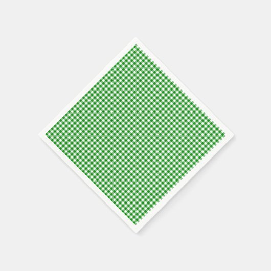Gingham-Grünbuch Napkins Serviette (Ecke)