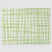 Gingham Hand-Drawn Modern Cute Green White Preppy Seidenpapier (Vorderseite)