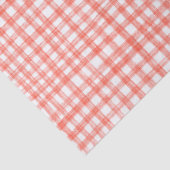 Gingham Hand-Drawn Modern Cute Red White Preppy Seidenpapier (Detail)
