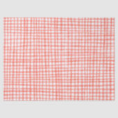 Gingham Hand-Drawn Modern Cute Red White Preppy Seidenpapier (Vorderseite)