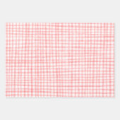 Gingham Hand Gezeichnet Moderne Niedliche Weihnach Geschenkpapier Set (Vorderseite 2)
