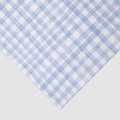 Gingham Hand Gezeichnet Modernes Niedliches Blaues Seidenpapier (Detail)