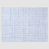 Gingham Hand Gezeichnet Modernes Niedliches Blaues Seidenpapier (Vorderseite)