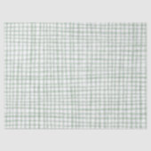 Gingham Hand Gezeichnet Modernes Niedliches Grünes Seidenpapier (Vorderseite)