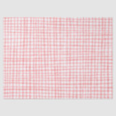 Gingham Hand Gezeichnet Modernes Niedliches Rotes Seidenpapier (Vorderseite)