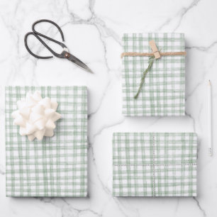 Gingham Handmade Pattern Niedlich CUSTOM Geschenkpapier Set