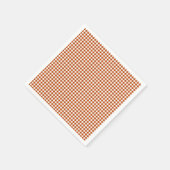 Gingham-Harvest Orange-Paper Napkins Serviette (Ecke)