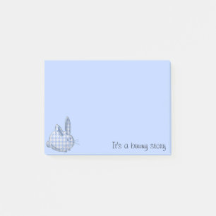 Gingham-Hase Post-it Klebezettel