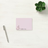 Gingham-Hase - rosa Post-it Klebezettel (Büro)