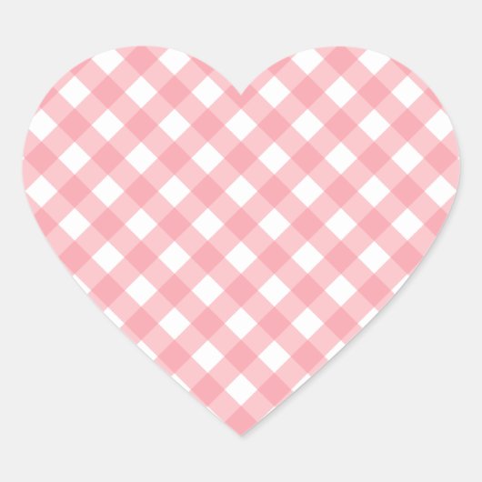 Gingham Heart Stickers (Vorderseite)