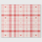 Gingham Hearts • Classic Sweet Valentine Seamless  Geschenkpapier (Flach)