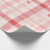 Gingham Hearts • Classic Sweet Valentine Seamless  Geschenkpapier (Ecke)