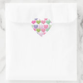 Gingham Hearts Pattern Herz-Aufkleber (Tasche)