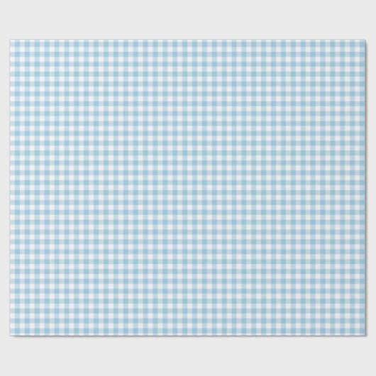 Gingham-hellblaues Packpapier (Flach)