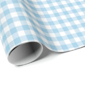 Gingham-hellblaues Packpapier (Rolleneckpunkt)
