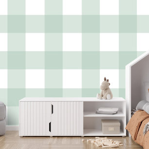 Gingham hellgrüner Karo niedliche große kariert Tapete