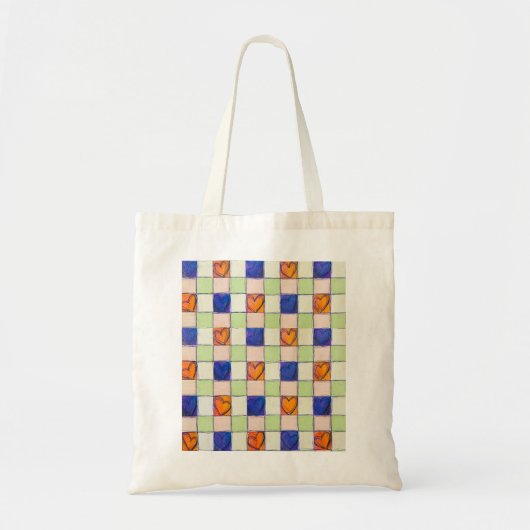 Gingham Herbst Shopping Tasche (Vorne)