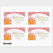 Gingham-Herdtopf-Weihnachten-Simmering-Potpourri Rechteckiger Aufkleber (Blatt)