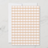 Gingham Hochzeitsshower - Frisch vom Markt Einladung (Rückseite)
