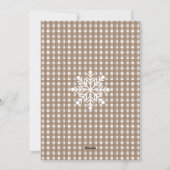 Gingham Holiday Foto Card zum Weihnachten (Rückseite)