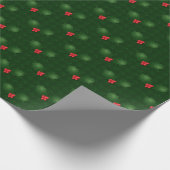Gingham Holly Berries Geschenkpapier (Ecke)