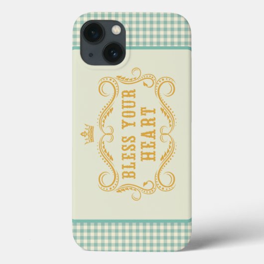 Gingham, Ihr Herz südlich Zitat Case-Mate iPhone Hülle (Rückseite)