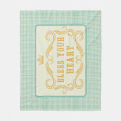 Gingham, Ihr Herz südlich Zitat Fleecedecke (Vorderseite)