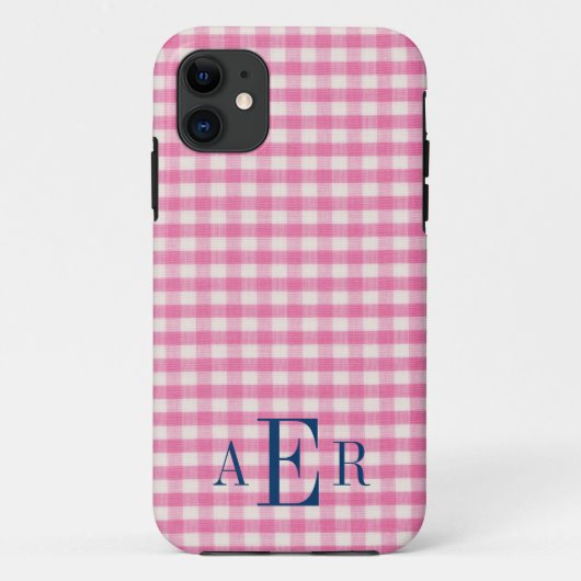 Gingham im Rosa Case-Mate iPhone Hülle (Rückseite)