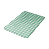 Gingham in Nappalindgrün Badematte (Schrägansicht)